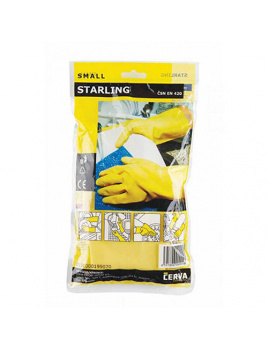 Rukavice STARLING žluté, gumové , velikost 